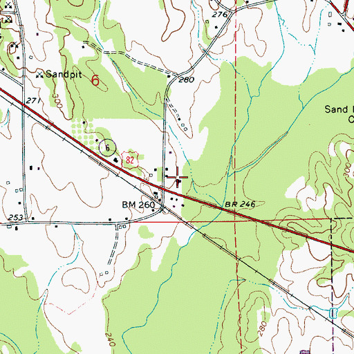 Topographic Map of Pentecostal Church of God, AL