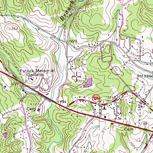 Topographic Map of Atwood (historical), VA