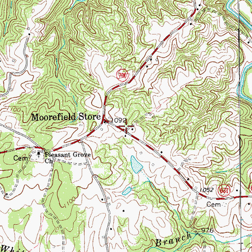 Topographic Map of Brown School (historical), VA