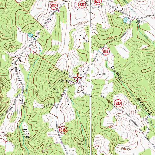 Topographic Map of Free Union School (historical), VA