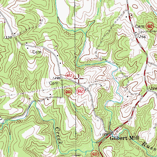 Topographic Map of Gilbert School (historical), VA
