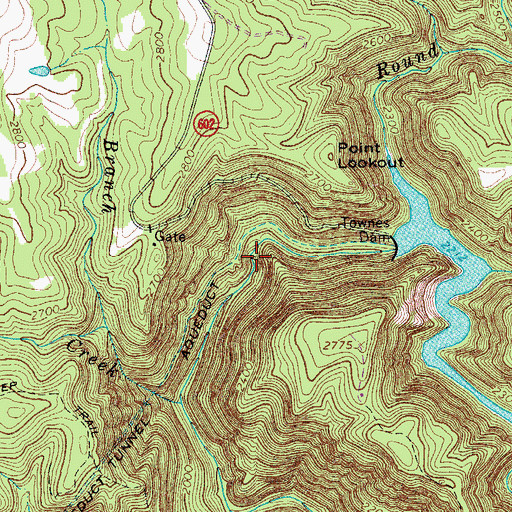 Topographic Map of Great Falls of Dan, VA