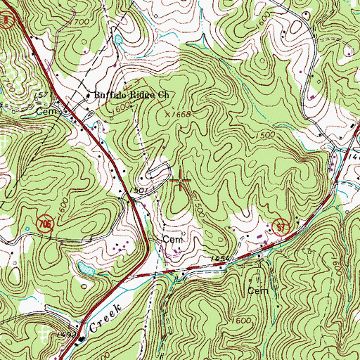 Topographic Map of Harbour School (historical), VA