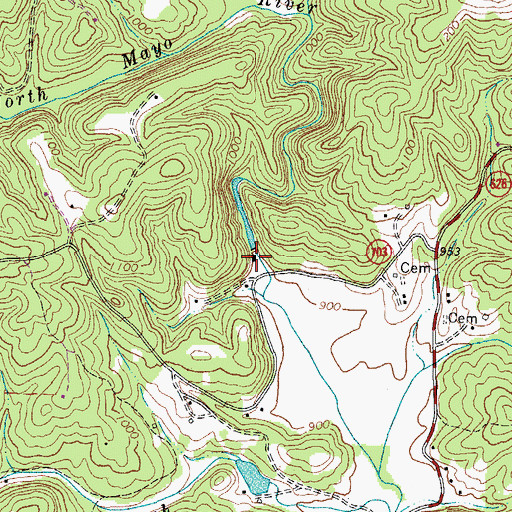 Topographic Map of Kogers Mill, VA