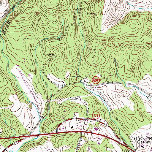 Topographic Map of Martin School (historical), VA