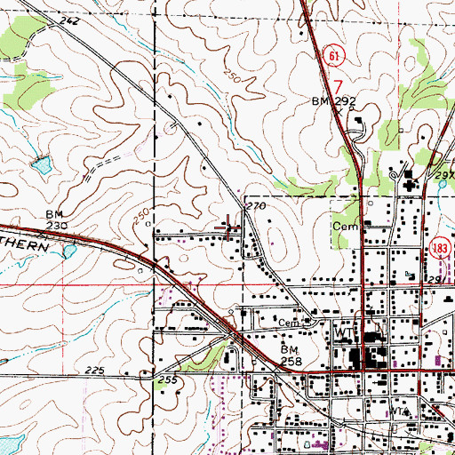 Topographic Map of Sanctified Church, AL