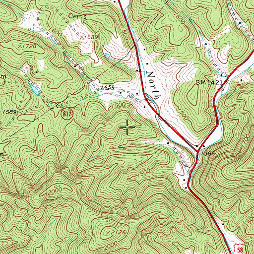Topographic Map of Patrick County, VA