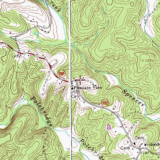 Topographic Map of Via School (historical), VA