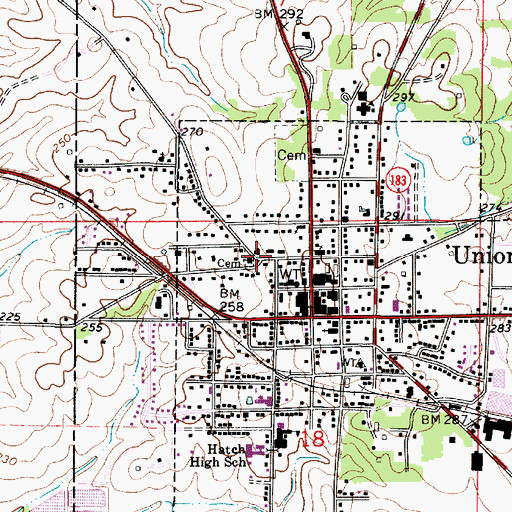 Topographic Map of Holy Cross Episcopal Church, AL