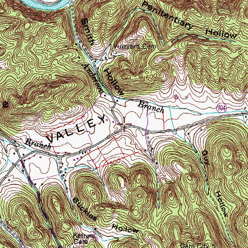 Topographic Map of Anderson Block House Monument, VA