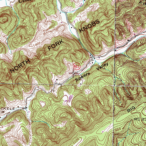 Topographic Map of Benton Cemetery, VA