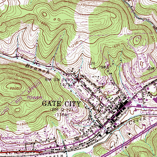 Topographic Map of Church of Christ, VA