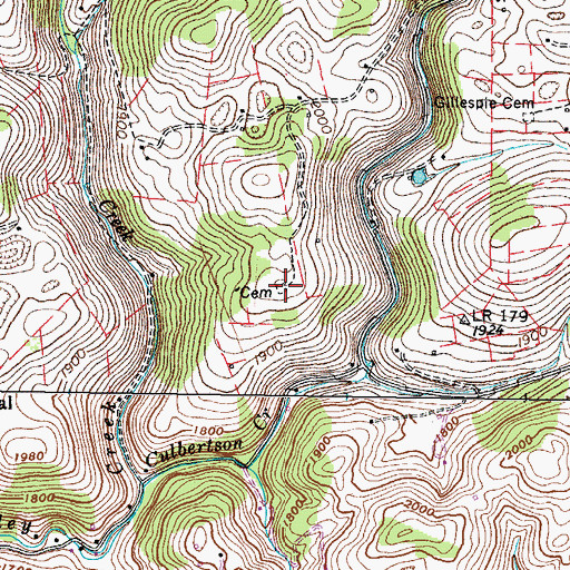 Topographic Map of Dougherty Cemetery, VA