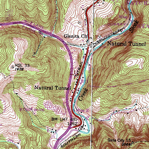 Topographic Map of Floyd Frazier Cemetery, VA