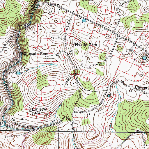 Topographic Map of Garfield School (historical), VA