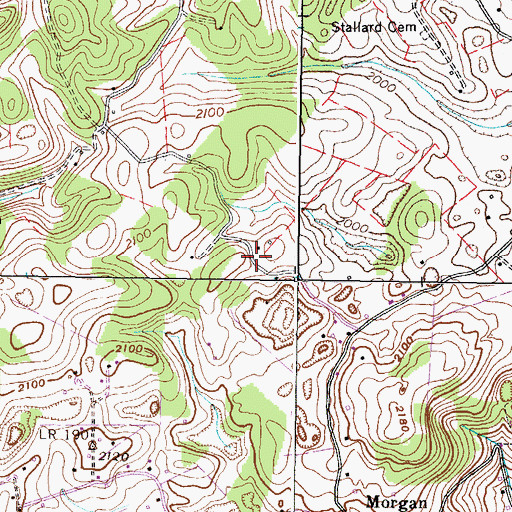 Topographic Map of George McConnell Cemetery, VA