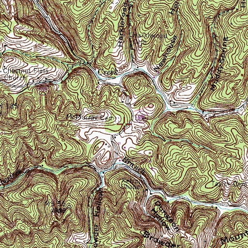 Topographic Map of Glenwood School (historical), VA