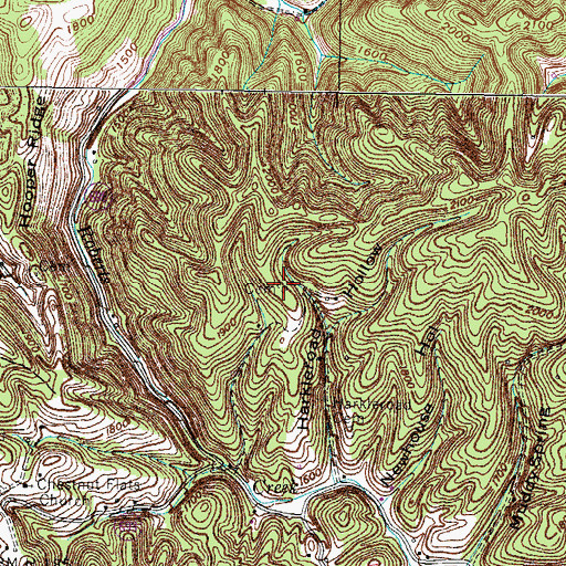 Topographic Map of Godsey Cemetery, VA