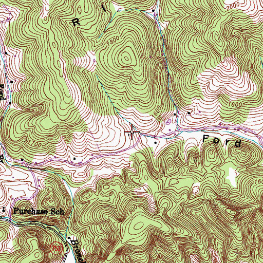 Topographic Map of Goode Cemetery, VA