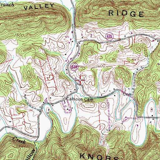 Topographic Map of Grimm School (historical), VA
