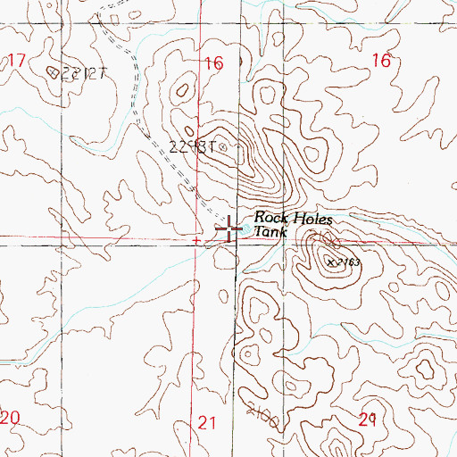 Topographic Map of Rock Holes Tank, AZ