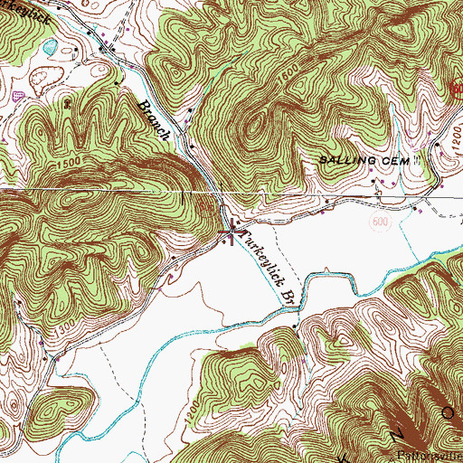 Topographic Map of Jennings Store, VA