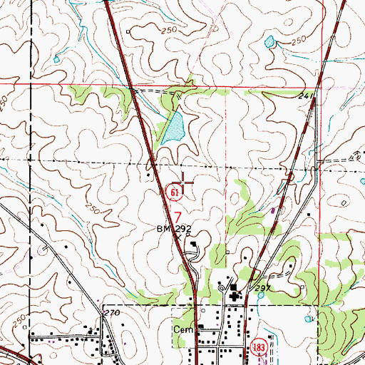 Topographic Map of Weaver Plantation (historical), AL