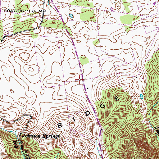 Topographic Map of Mitchell Taylor Cemetery, VA