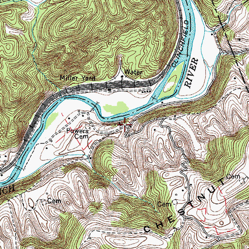 Topographic Map of Mountain View School (historical), VA