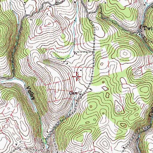 Topographic Map of Muttonhead Hollow, VA