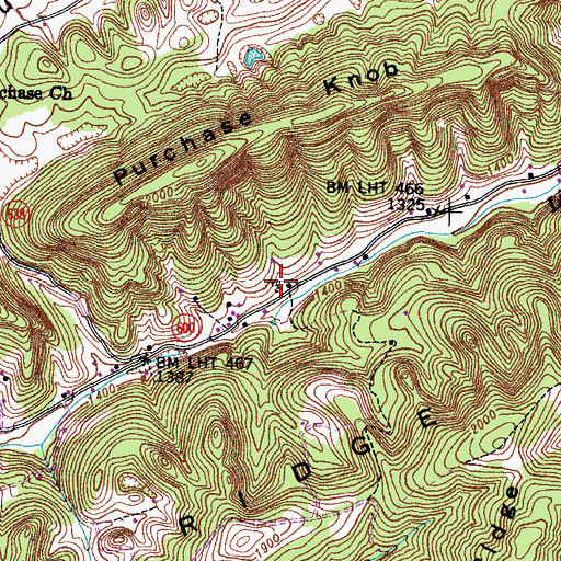 Topographic Map of Necessary Cemetery, VA