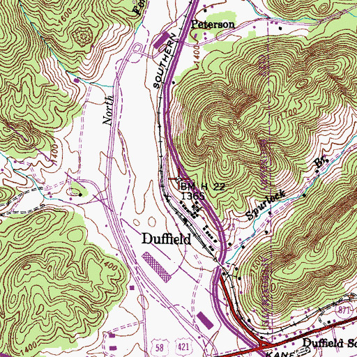 Topographic Map of Nickels Cemetery, VA