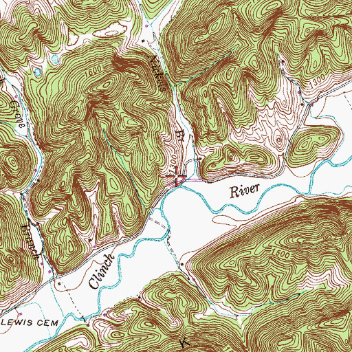 Topographic Map of Nickles School (historical), VA