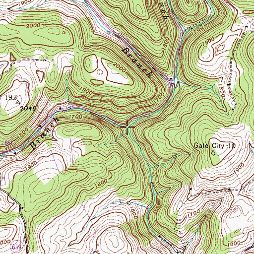 Topographic Map of Obies Creek Mill (historical), VA