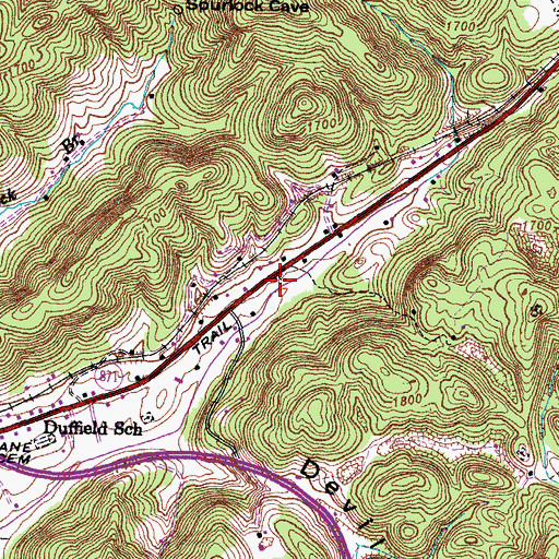 Topographic Map of Pannell Cemetery, VA