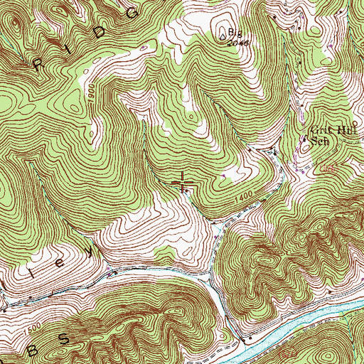 Topographic Map of Patton McConnell Cemetery, VA