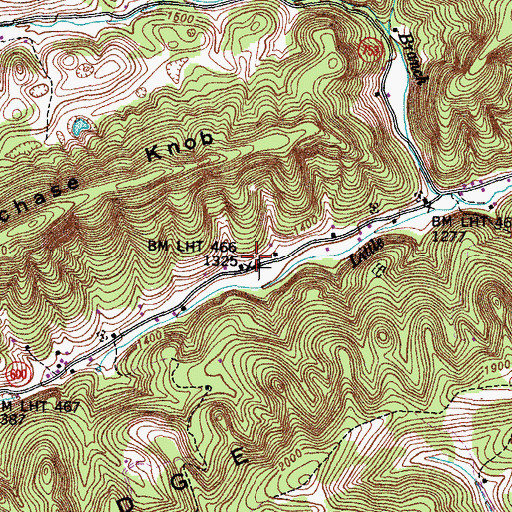Topographic Map of Pentacost Church (historical), VA