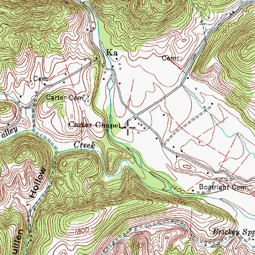 Topographic Map of Pine Grove School (historical), VA