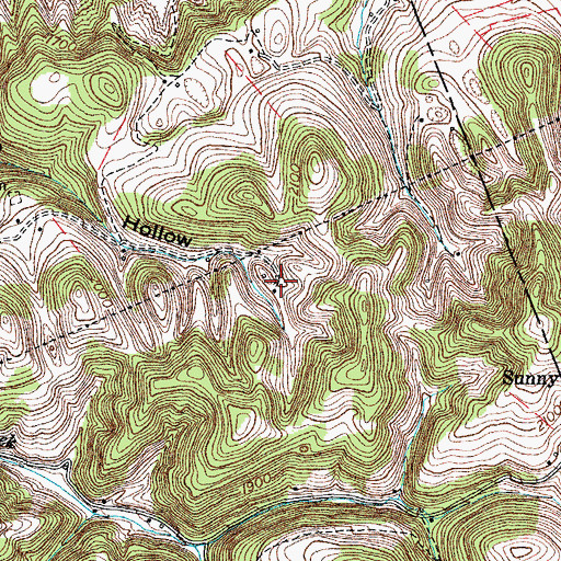 Topographic Map of Price Cemetery, VA