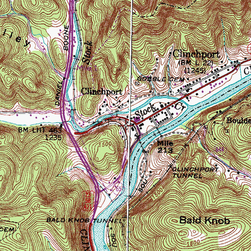 Topographic Map of Pridemore Cemetery, VA