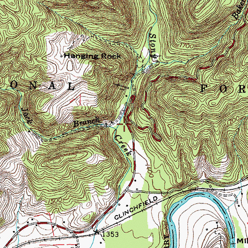 Topographic Map of Ramsey Cemetery, VA