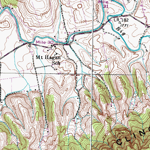 Topographic Map of Saint Joseph Church (historical), VA
