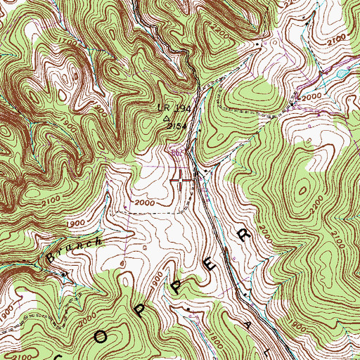 Topographic Map of Scott County, VA
