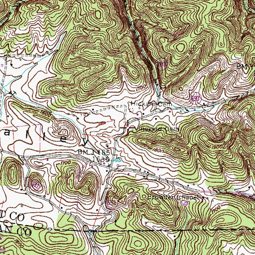Topographic Map of Shadylawn School (historical), VA