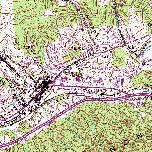 Topographic Map of Shoemaker Elementary School, VA