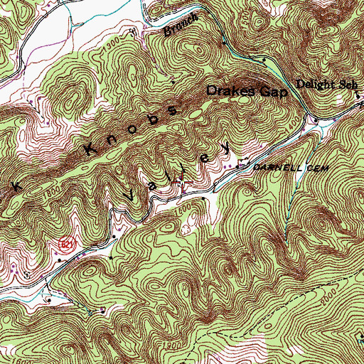 Topographic Map of Speer-Gilliam-Sloan Cemetery, VA