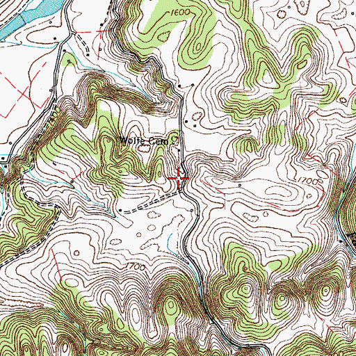 Topographic Map of Stallard Cemetery, VA