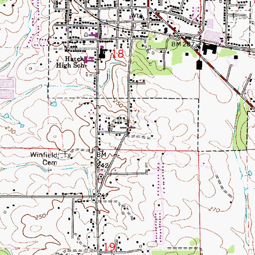 Topographic Map of The Cedars (historical), AL