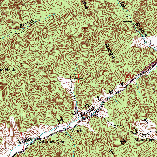 Topographic Map of Starnes Cemetery, VA