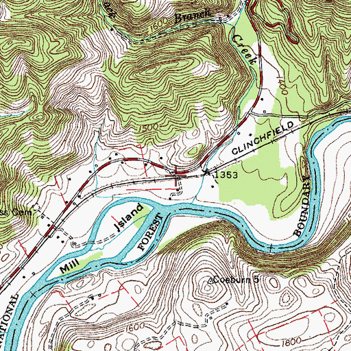 Topographic Map of Stony, VA